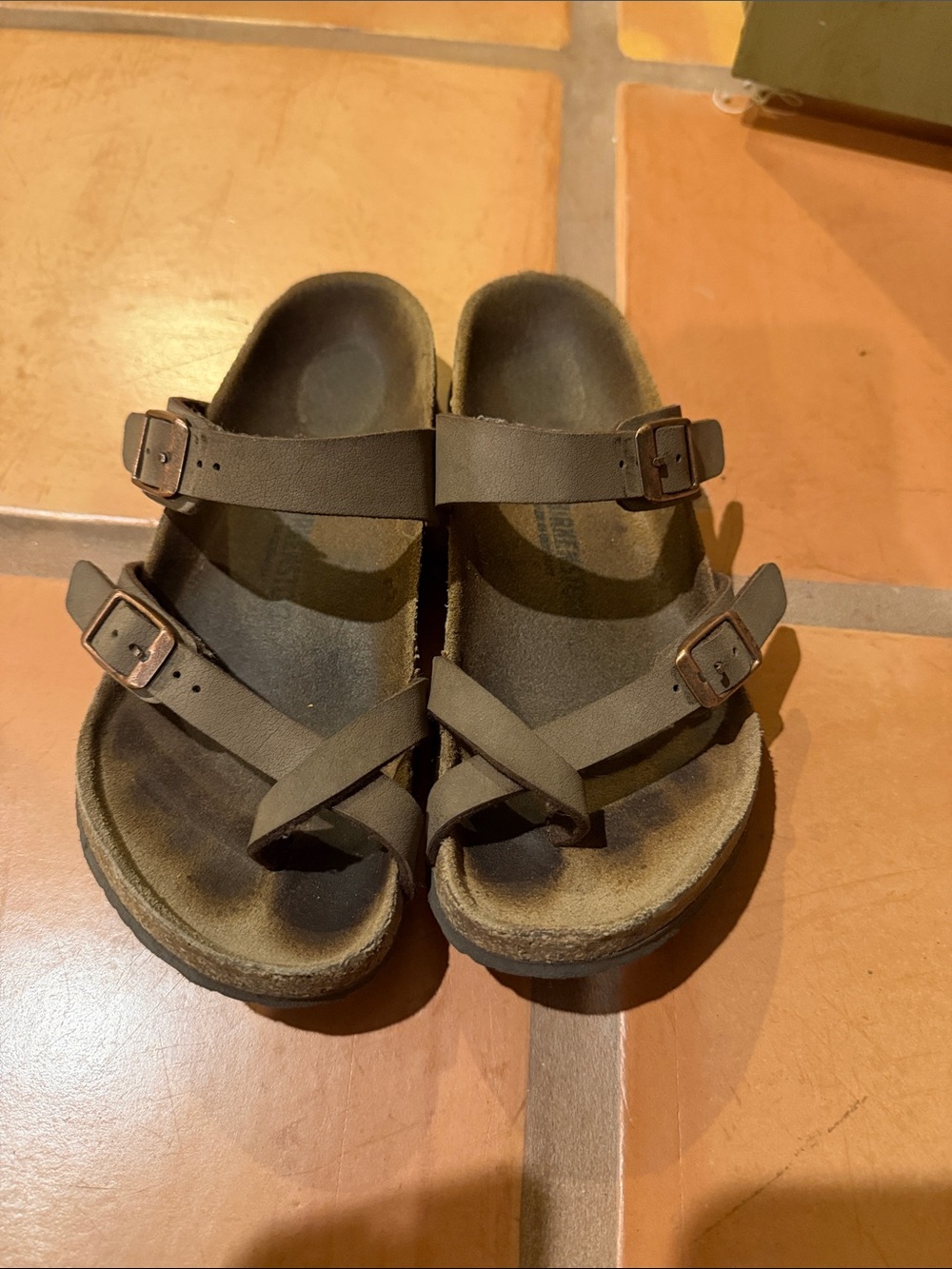 Birkenstock Kids Brown Double-Strap Toe-Loop Sandals